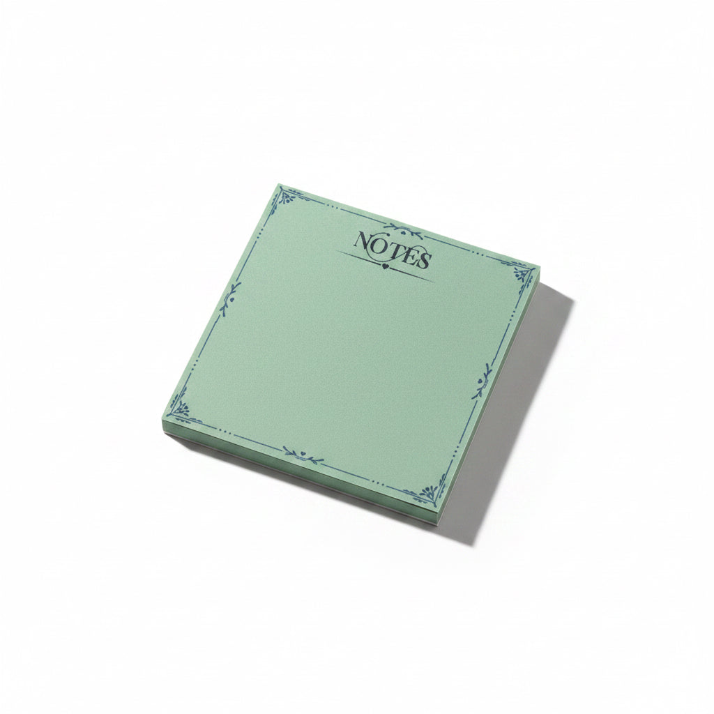 3x3 Green Fancy Notepads